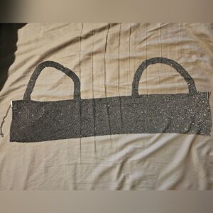 Rhinestone and Black Backless Rave and Club Top One Size